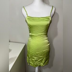 Green mini dress